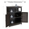MDF Bathroom Storage Cabinet with Shutter Doors and Adjustable Shelves